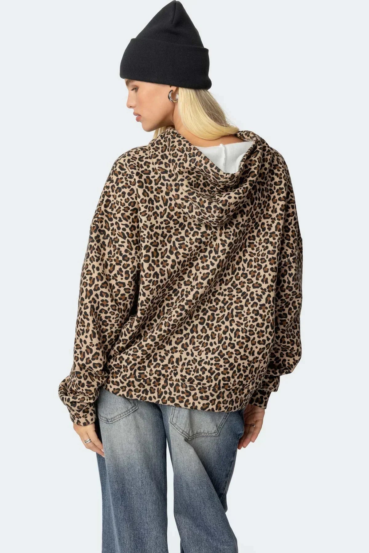 8 Ball Leopard Print Hoodie